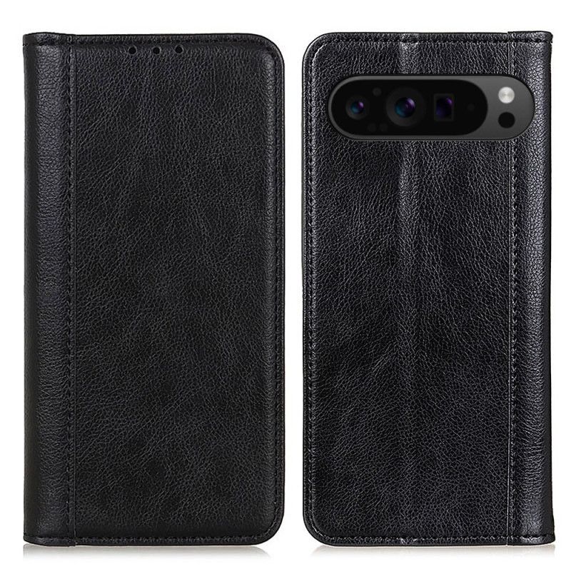 Kožené Pouzdro Folio Google Pixel 9 Pro Xl Kůže Litchi S Texturou