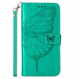 Kožený Kryt Google Pixel 9 Pro Xl Butterfly Graphic Lanyard