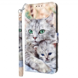 Kožený Kryt Google Pixel 9 Pro Xl Dvě Tanga Kočky