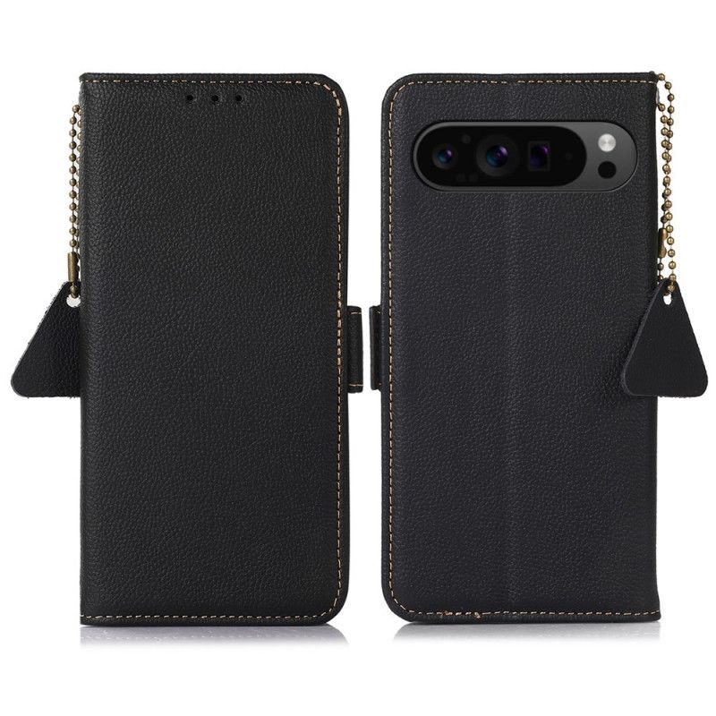Kožený Kryt Google Pixel 9 Pro Xl Kůže S Rfid Blokováním