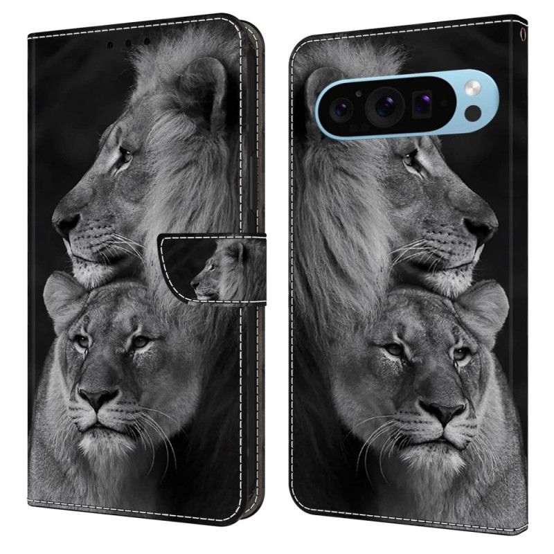 Kožený Kryt Google Pixel 9 Pro Xl Pár Lvů