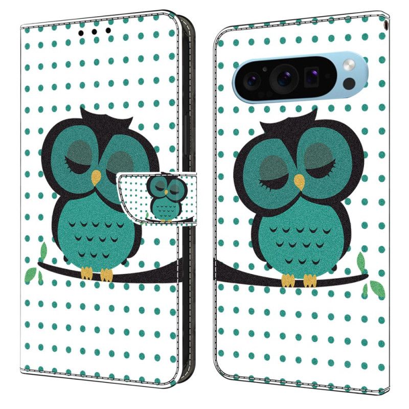 Kožený Kryt Google Pixel 9 Pro Xl Spící Sova