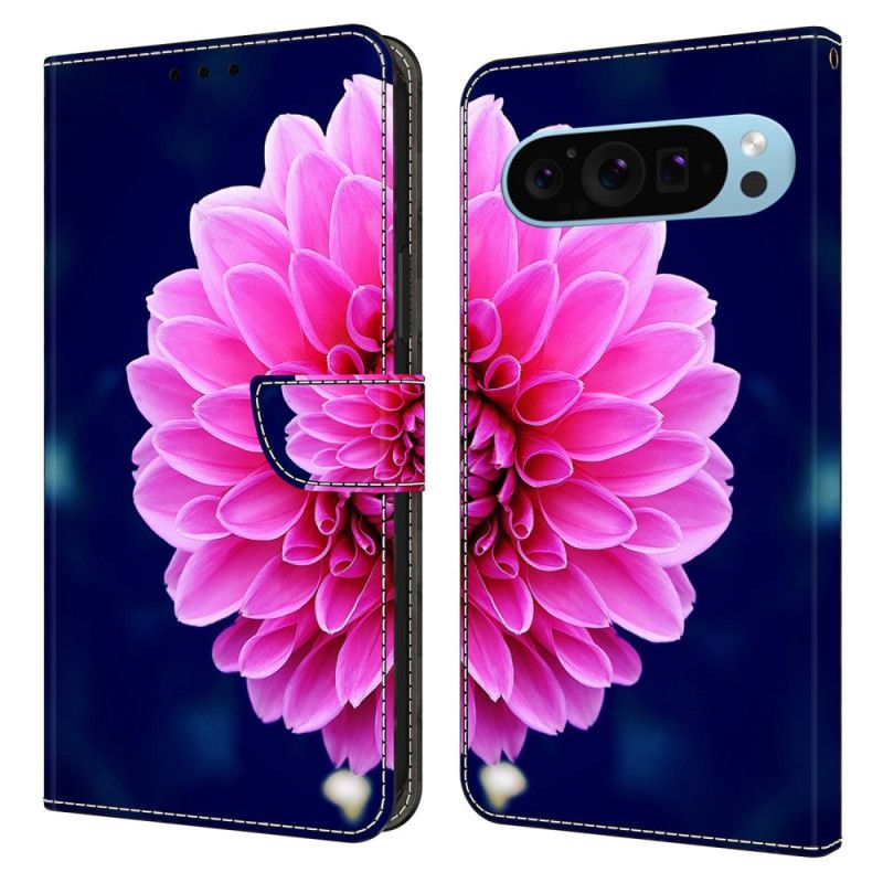 Kožený Kryt Na Google Pixel 9 Pro Xl Růžový Květ