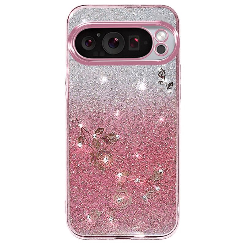 Kryt Google Pixel 9 Pro Xl Kryty Na Mobil Květiny A Kamínky S Řemínkem Kadem