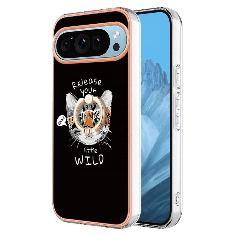 Kryt Google Pixel 9 Pro Xl Kryty Na Mobil Podpěrný Kroužek Pro Kočku / Tygr
