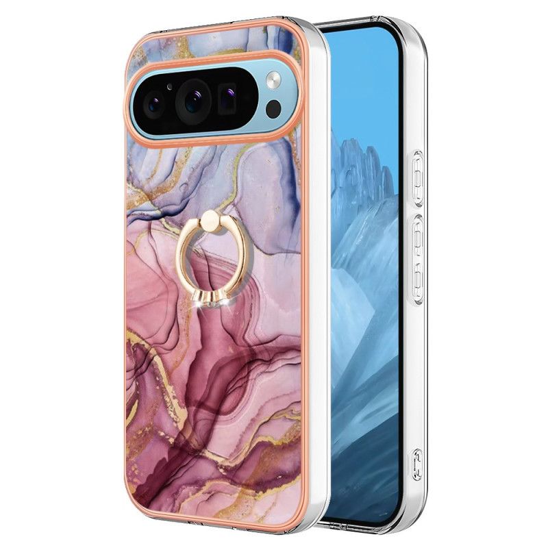 Kryt Na Google Pixel 9 Pro Xl Mramorový Podpůrný Kroužek