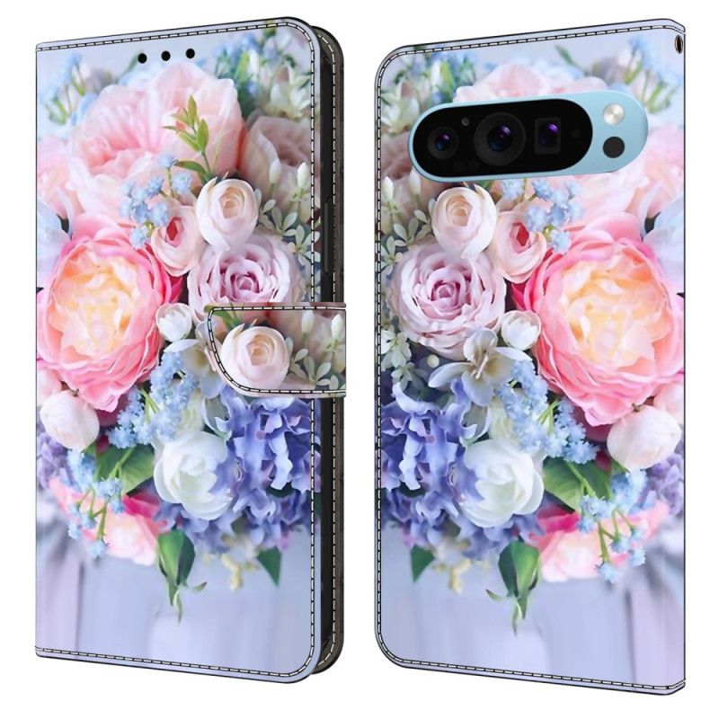 Peněženková Pouzdra Google Pixel 9 Pro Xl Kytice Květin