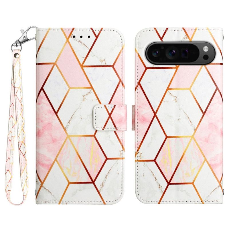 Peněženková Pouzdra Google Pixel 9 Pro Xl Mramorový Řemínek