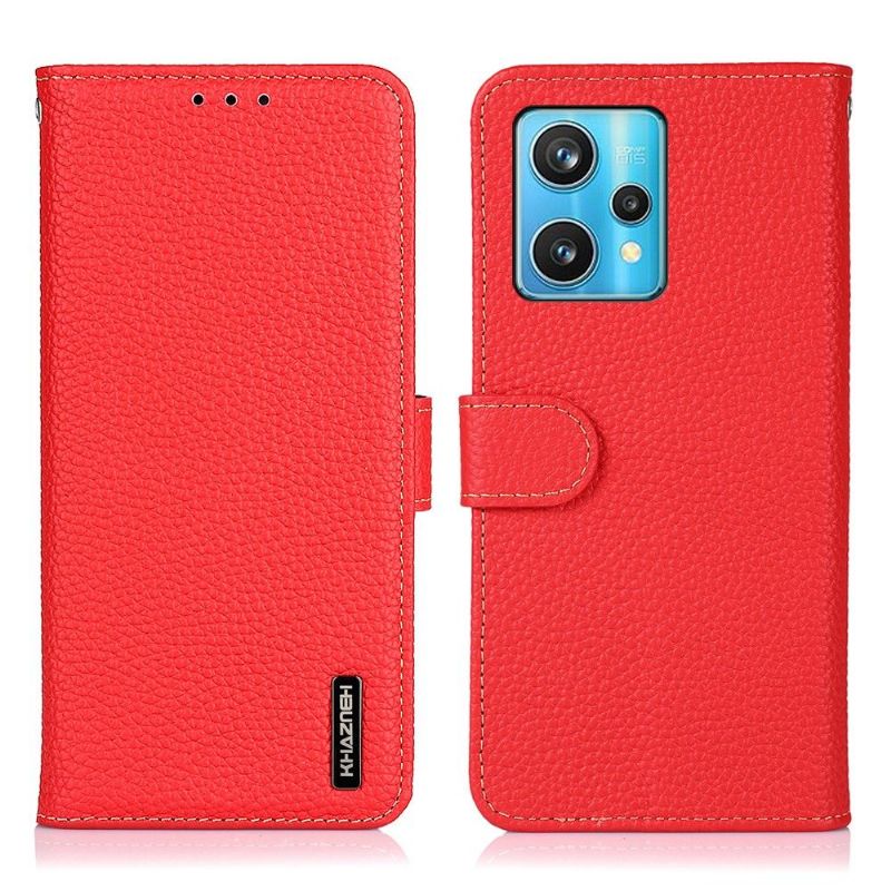Flipové Pouzdro Na Realme 9 Pro Plus Zrnitá Kůže Khazneh