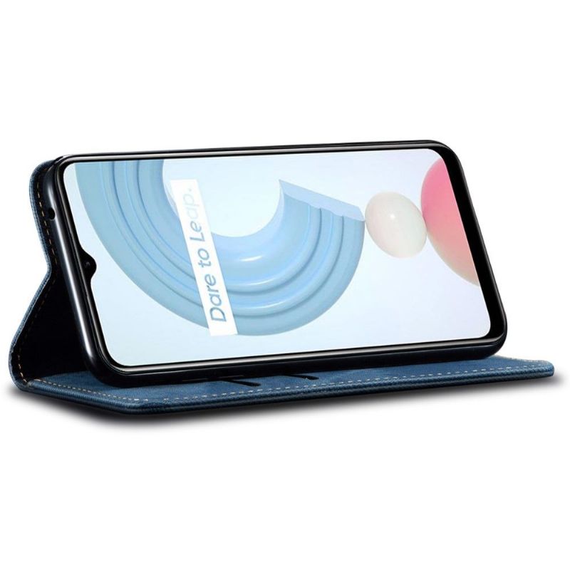 Kožené Pouzdro Na Realme 9 Pro Plus Džíny Ve Stylu Giulia