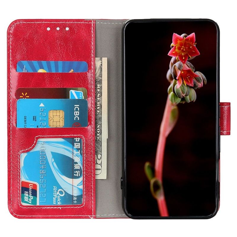 Kožené Pouzdro Na Realme 9 Pro Plus Prošívání S Luxusním Koženým Efektem