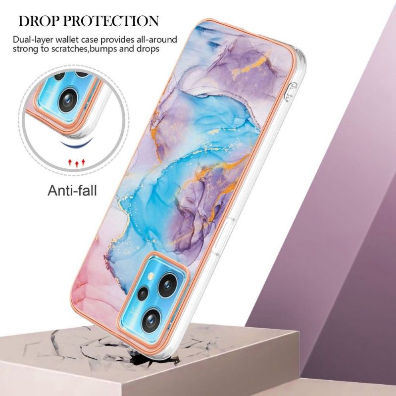 Kryt Na Realme 9 Pro Plus Modrý Mramor