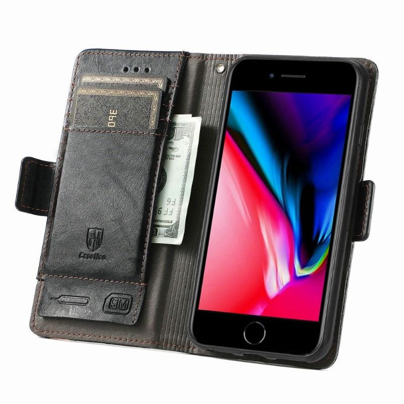 Flipové Pouzdro Na iPhone SE 2022 Kožené Pouzdro Flip Business
