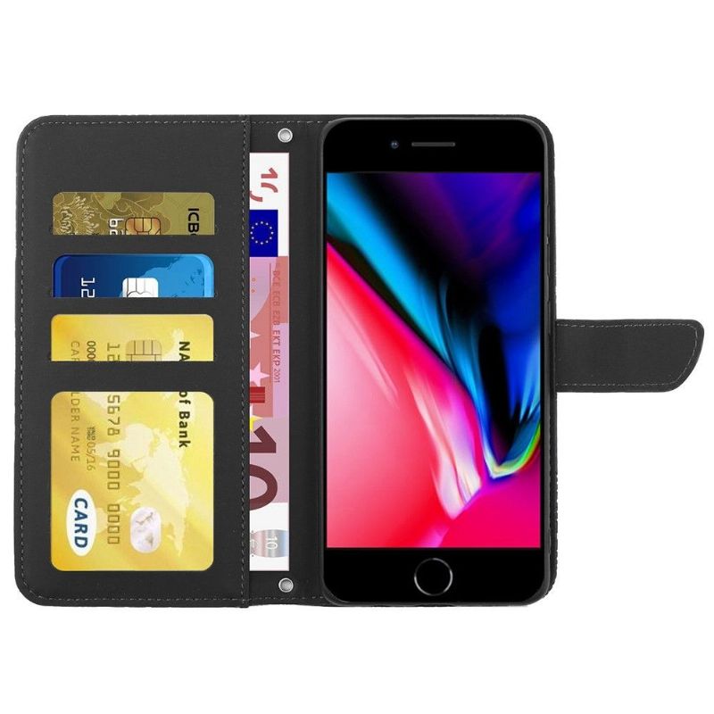Flipové Pouzdro Na iPhone SE 2022 Na Lana Květiny A Motýl