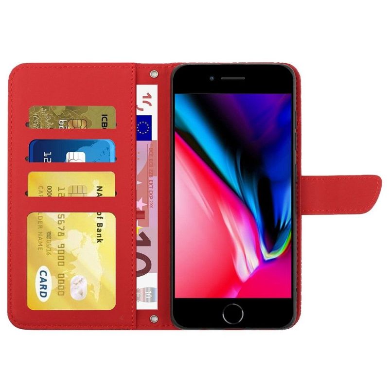 Flipové Pouzdro Na iPhone SE 2022 Na Lana Květiny A Motýl