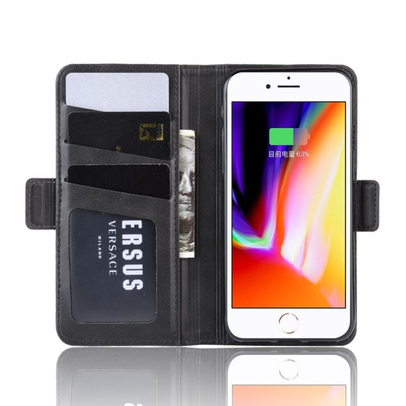 Flipové Pouzdro Na iPhone SE 2022 Matný Kožený Kryt