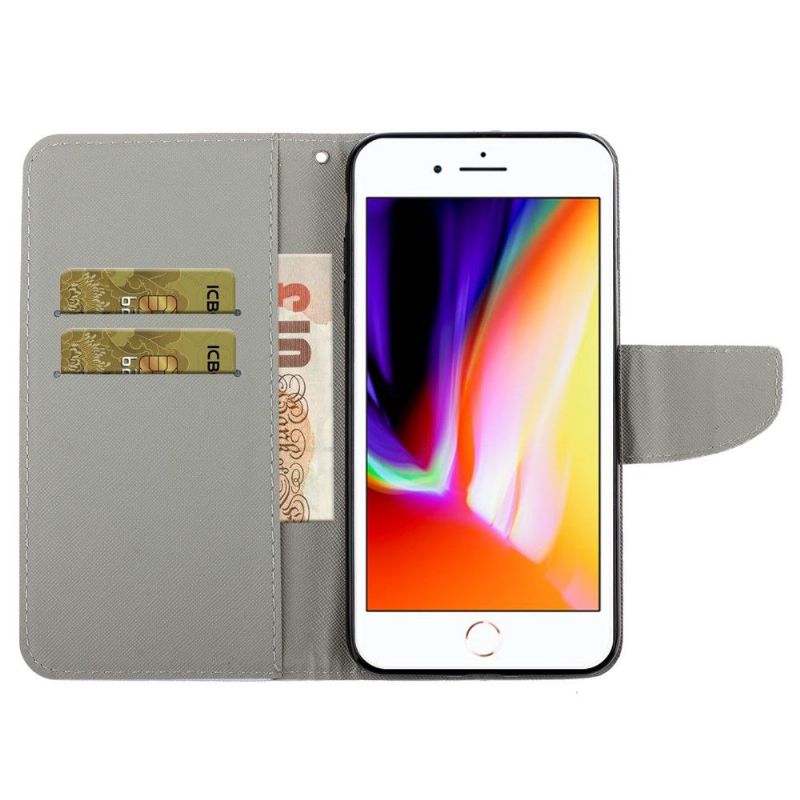 Flipové Pouzdro Na iPhone SE 2022 Modrý Motýl