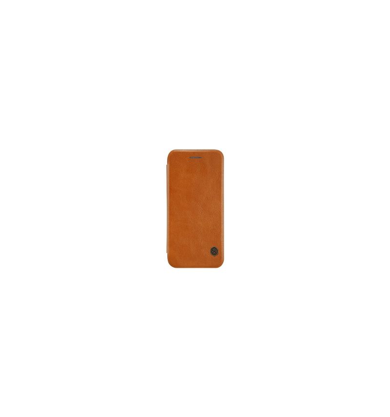 Flipové Pouzdro Na iPhone SE 2022 Řada Qin Nillkin Faux Leather - Havana