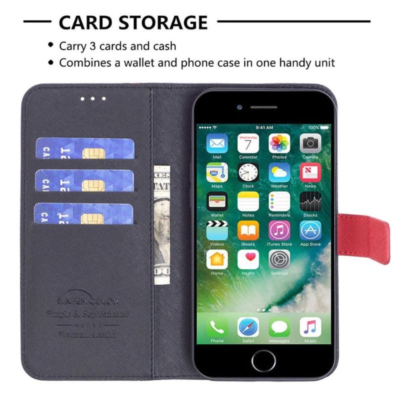 Kožené Pouzdro Na iPhone SE 2022 Binfen Series 9