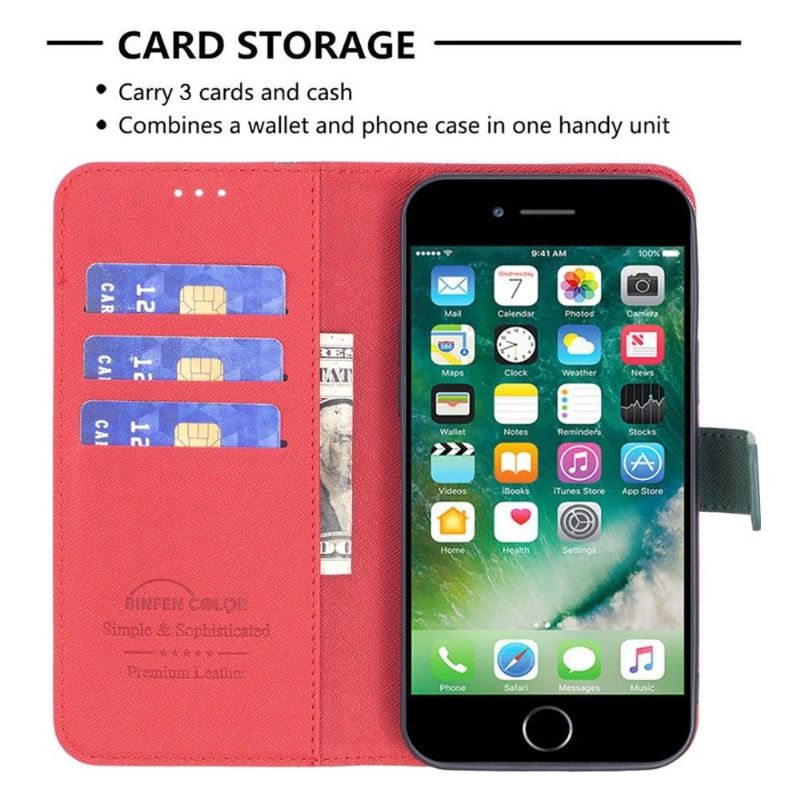Kožené Pouzdro Na iPhone SE 2022 Binfen Series 9