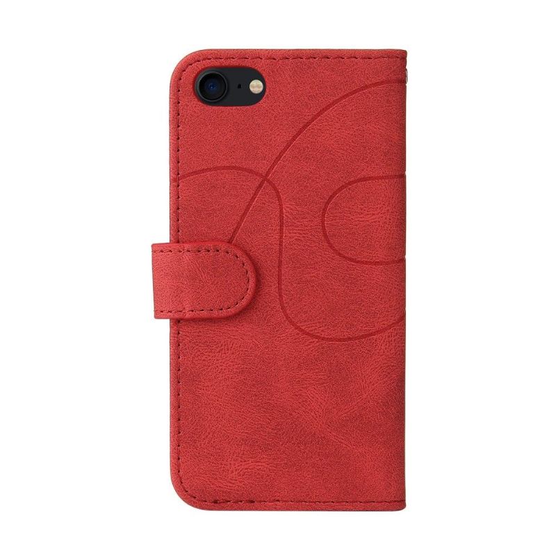 Kožené Pouzdro Na iPhone SE 2022 Dvoubarevné Umělecké