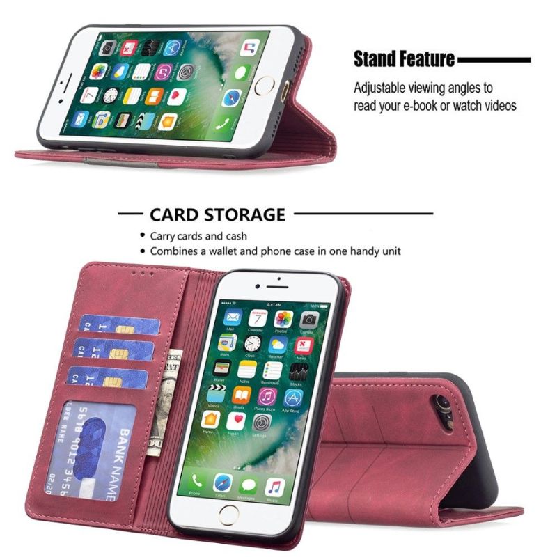 Kožené Pouzdro Na iPhone SE 2022 Flipové Pouzdro Binfen Color Flip Umělá Kůže