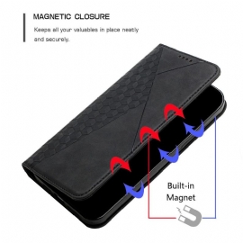 Kožené Pouzdro Na iPhone SE 2022 Geometrie Krychle