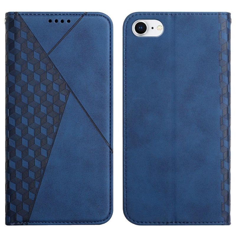 Kožené Pouzdro Na iPhone SE 2022 Geometrie Krychle