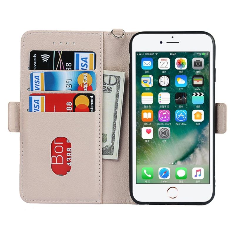 Kožené Pouzdro Na iPhone SE 2022 Květinové Srdce