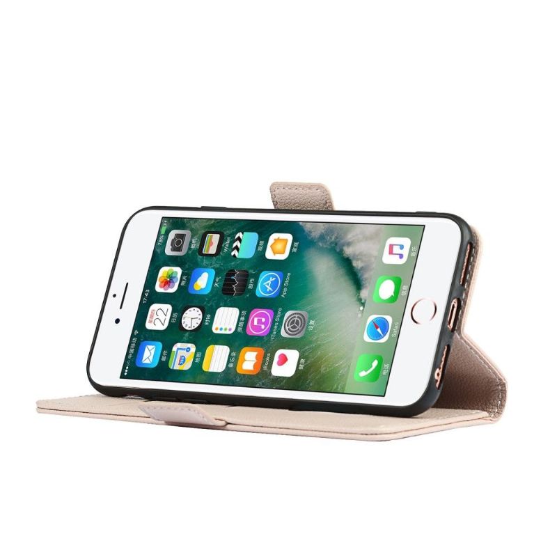 Kožené Pouzdro Na iPhone SE 2022 Květinové Srdce