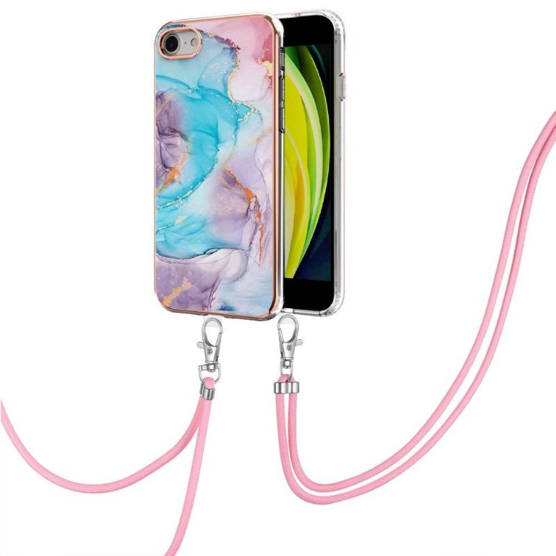 Kryt Na iPhone SE 2022 Na Lana Modrý Mramor