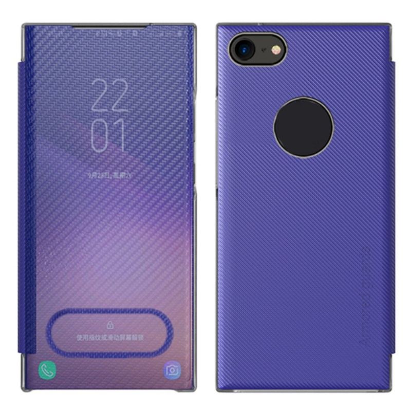 Kryty Na Mobil Na iPhone SE 2022 Flipové Pouzdro Uhlíkové Vlákno