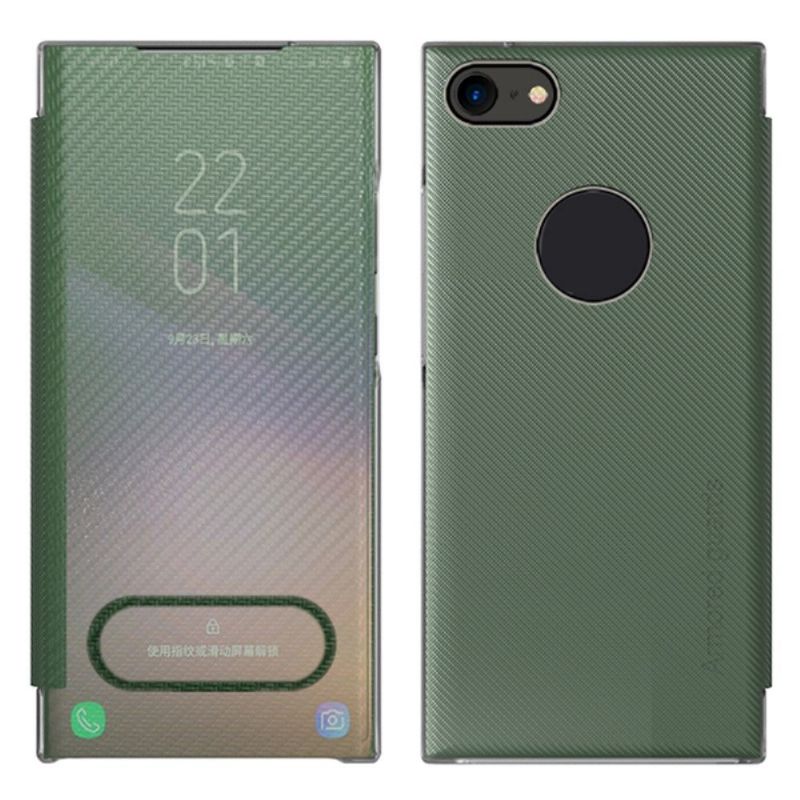 Kryty Na Mobil Na iPhone SE 2022 Flipové Pouzdro Uhlíkové Vlákno