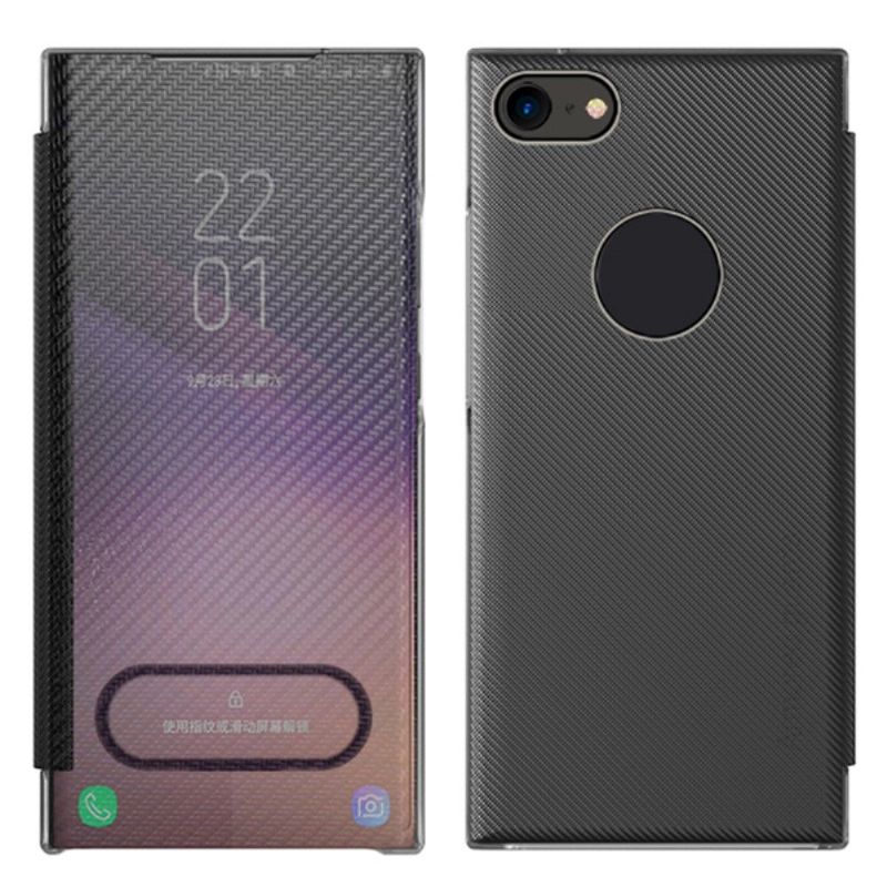 Kryty Na Mobil Na iPhone SE 2022 Flipové Pouzdro Uhlíkové Vlákno