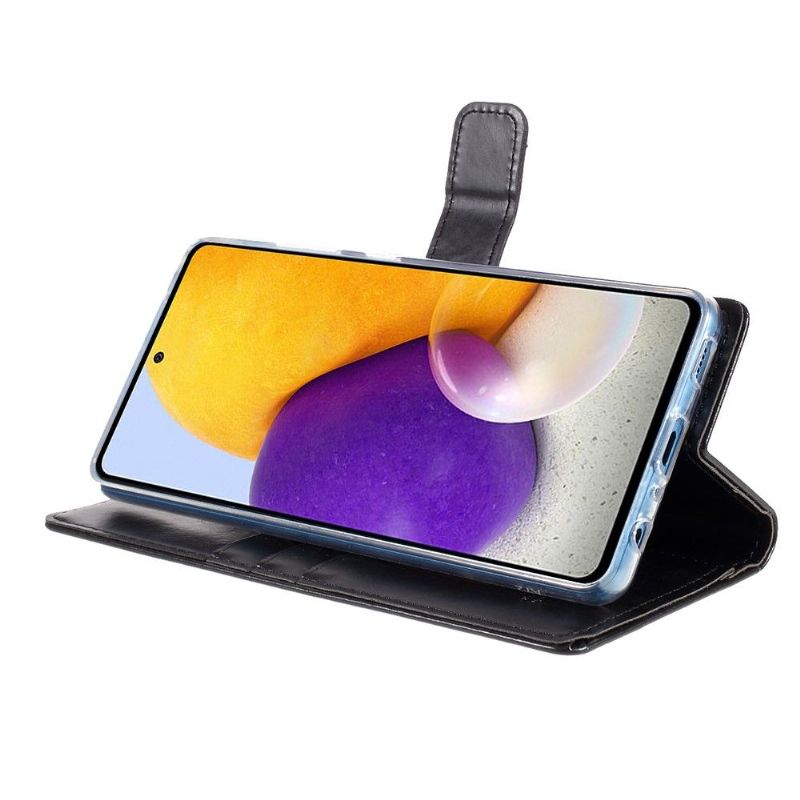 Flipové Pouzdro Na Samsung Galaxy A72 4G / A72 5G Efekt Kůže Merkur Blue Moon