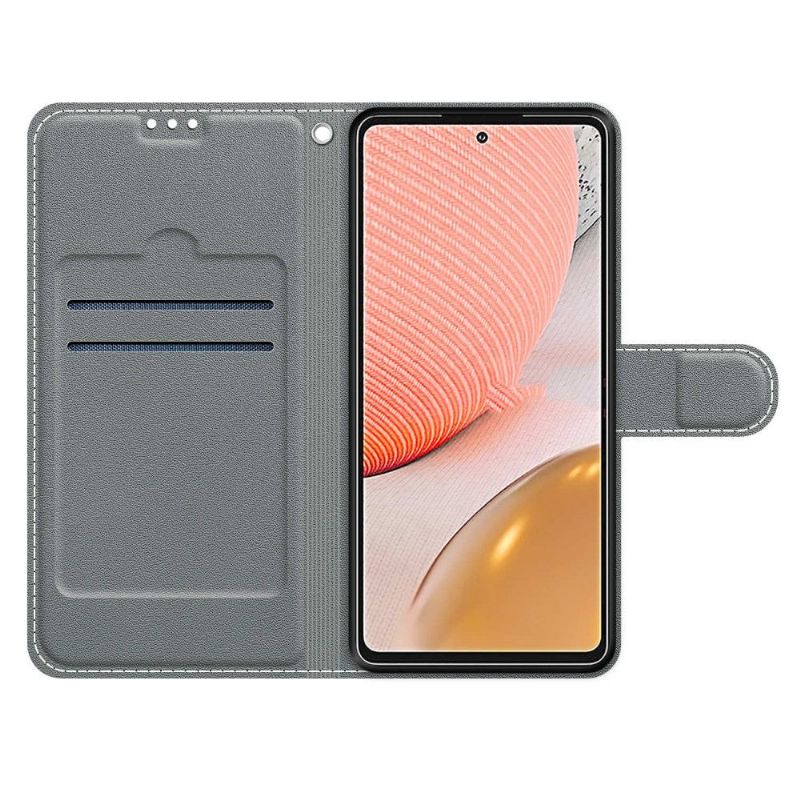 Flipové Pouzdro Na Samsung Galaxy A72 4G / A72 5G Ilustrace Divokých Listů