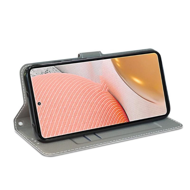Flipové Pouzdro Na Samsung Galaxy A72 4G / A72 5G Ilustrace Divokých Listů