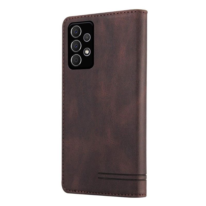 Flipové Pouzdro Na Samsung Galaxy A72 4G / A72 5G Klasická Retro Umělá Kůže