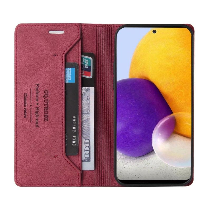 Flipové Pouzdro Na Samsung Galaxy A72 4G / A72 5G Klasická Retro Umělá Kůže