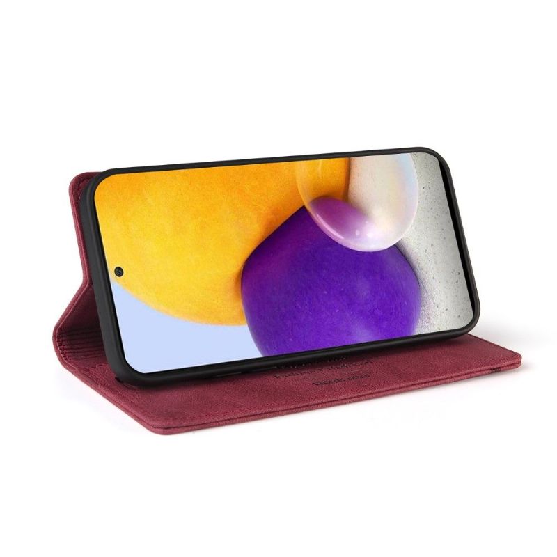 Flipové Pouzdro Na Samsung Galaxy A72 4G / A72 5G Klasická Retro Umělá Kůže