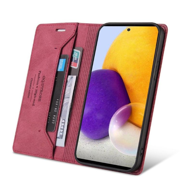 Flipové Pouzdro Na Samsung Galaxy A72 4G / A72 5G Klasická Retro Umělá Kůže