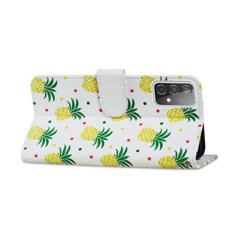Kožené Pouzdro Na Samsung Galaxy A72 4G / A72 5G Ananas