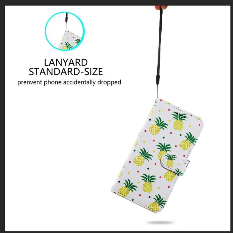 Kožené Pouzdro Na Samsung Galaxy A72 4G / A72 5G Ananas