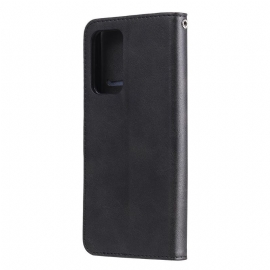 Kožené Pouzdro Na Samsung Galaxy A72 4G / A72 5G Funkce Podpory Kapsy Na Zip