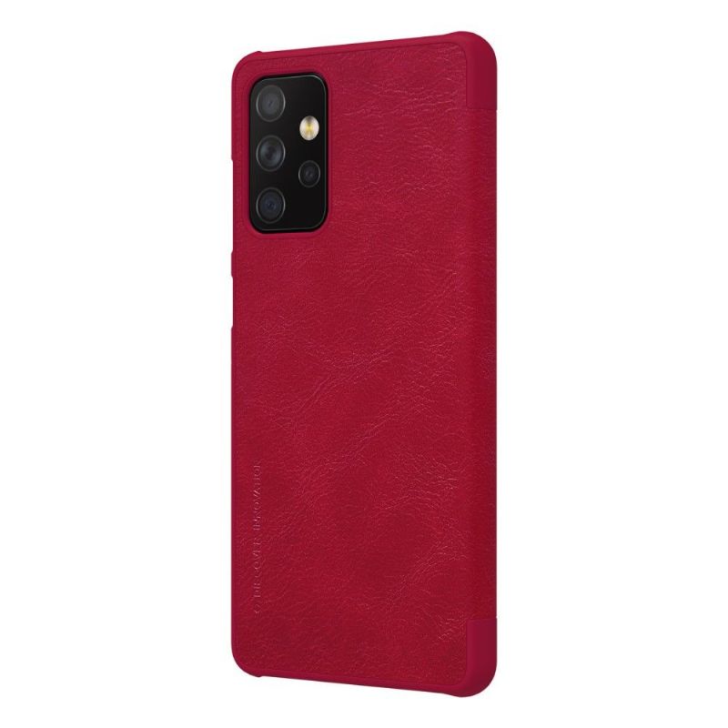 Kožené Pouzdro Na Samsung Galaxy A72 4G / A72 5G Kožený Efekt Řady Qin