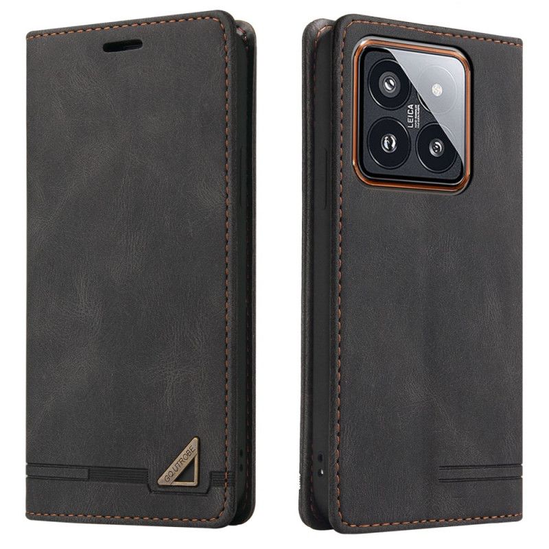 Kožené Pouzdro Folio Na Xiaomi 14 Pro Gq.utrobe