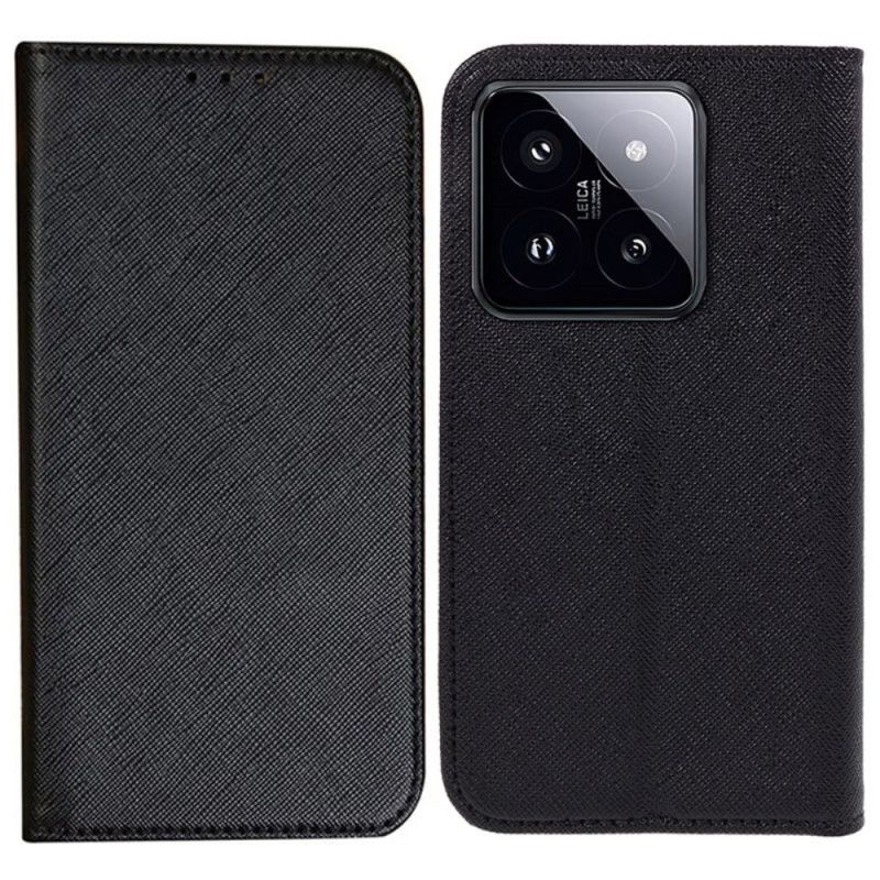Kožené Pouzdro Folio Xiaomi 14 Pro Texturovaný Povrch