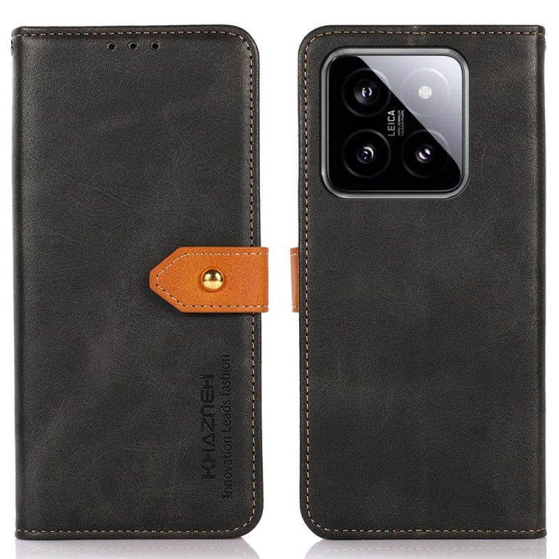 Kožený Kryt Na Xiaomi 14 Pro Khazneh Spona Na Popruh