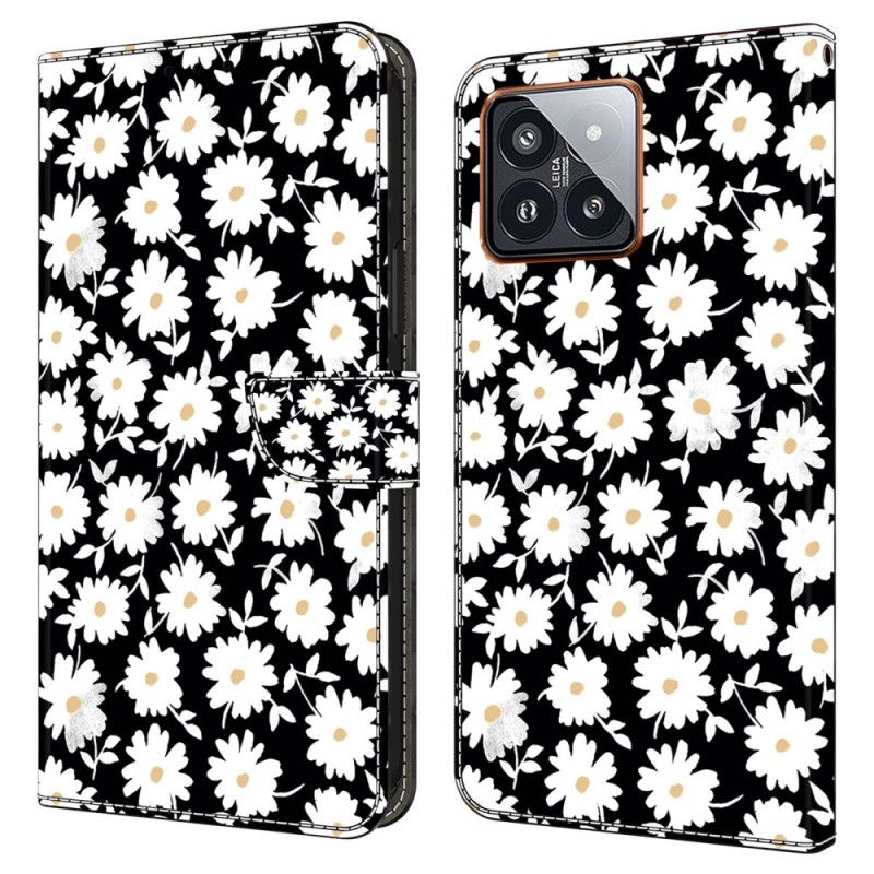 Kožený Kryt Na Xiaomi 14 Pro Květinová