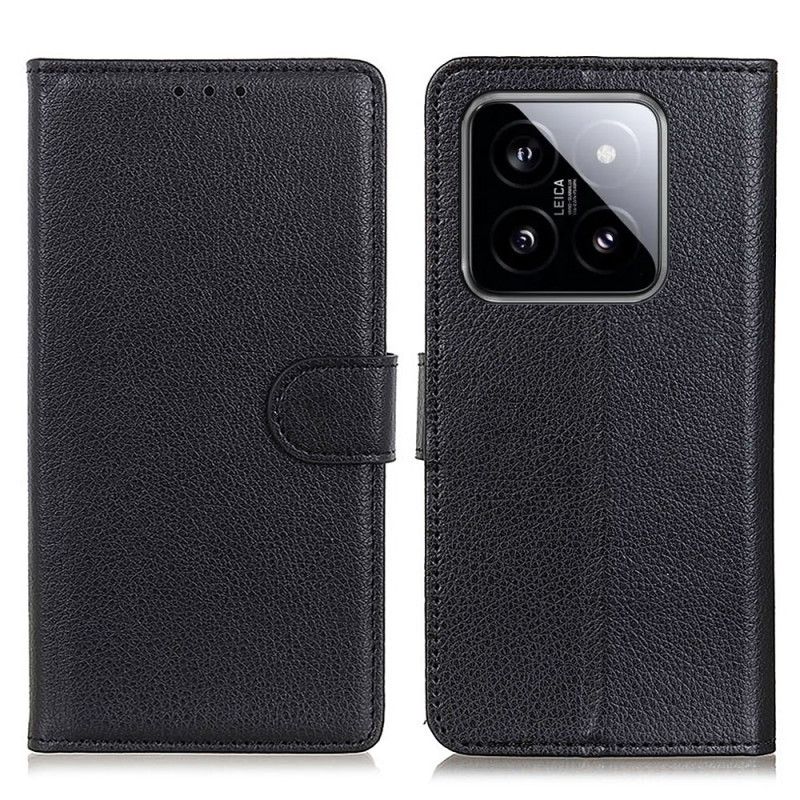 Kožený Kryt Na Xiaomi 14 Pro Tradiční Umělá Kůže